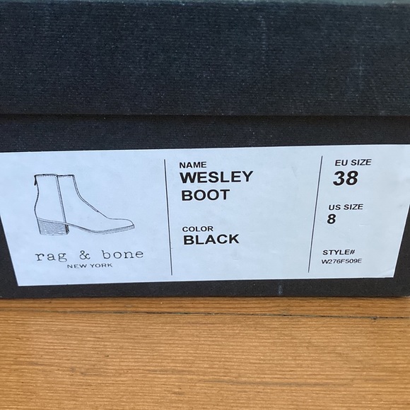 Women's Rag & Bone Wesley Boot in black, size eu 38 us 8 - Picture 4 of 10